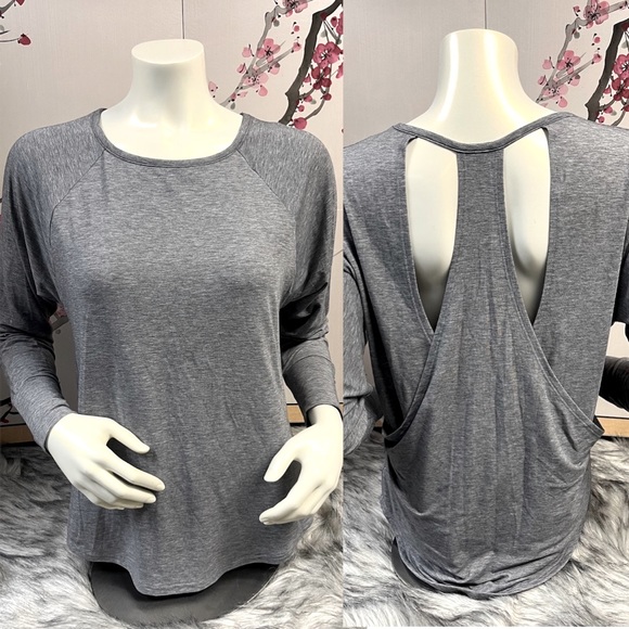 GapFit BREATHE Gray Active Top Tee - Picture 1 of 5